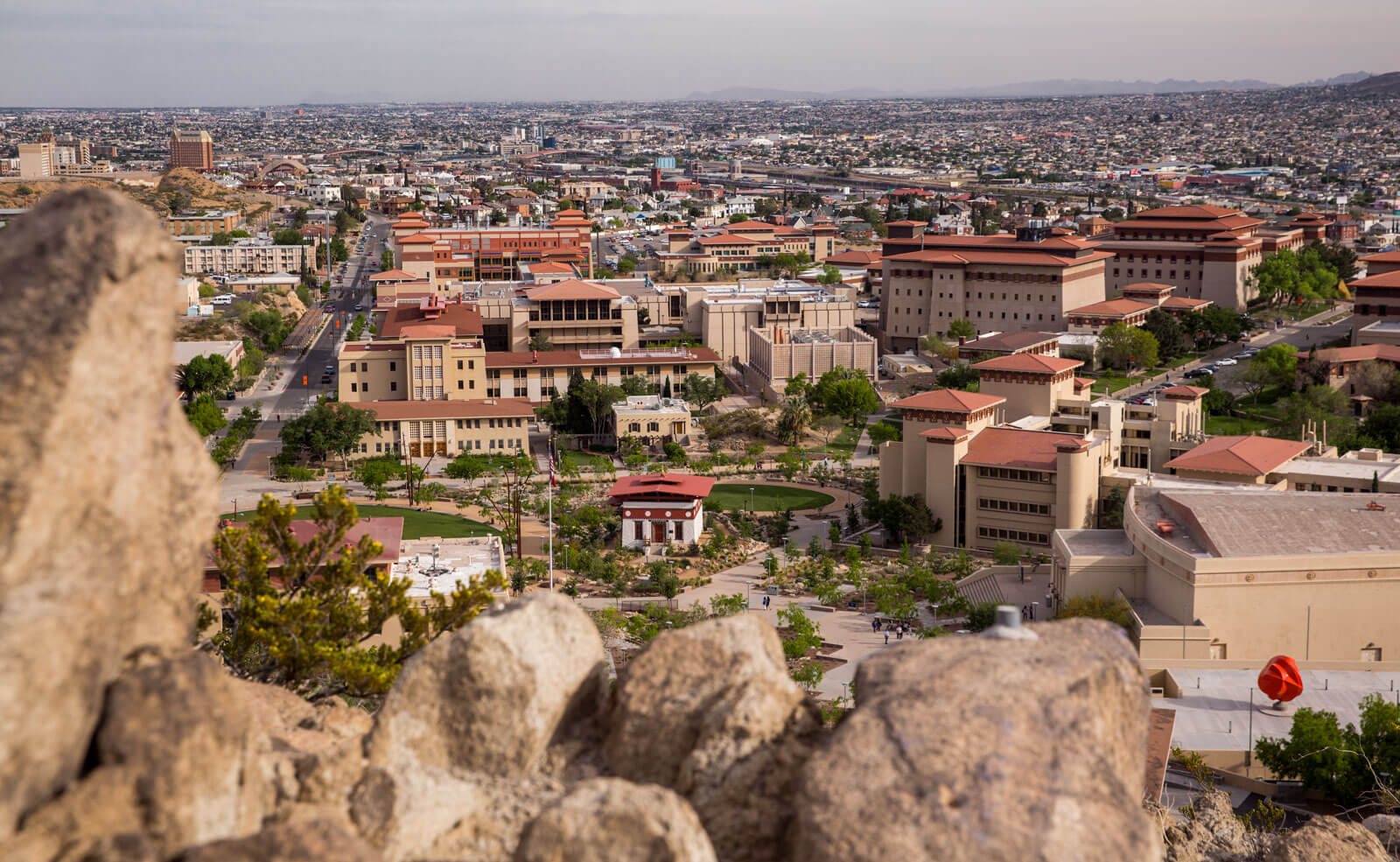 UTEP campus shot from old main mountain